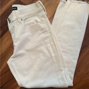 Express White Straight Leg Jeans